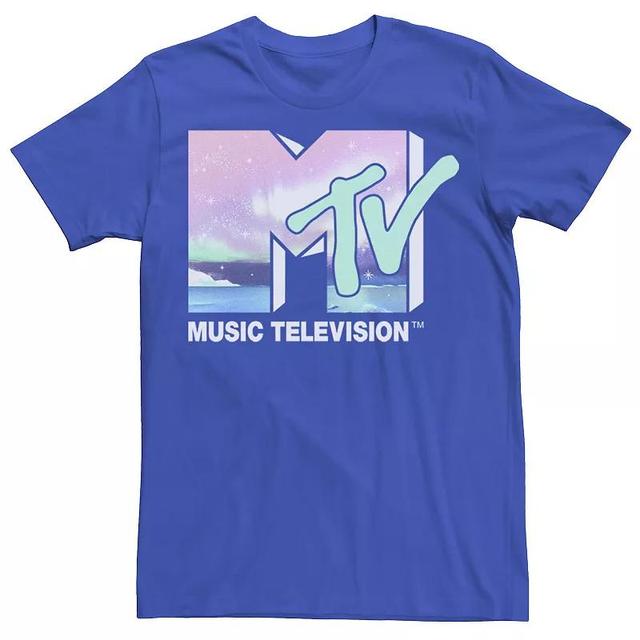 Mens MTV Aurora Borealis Print Logo Graphic Tee Product Image