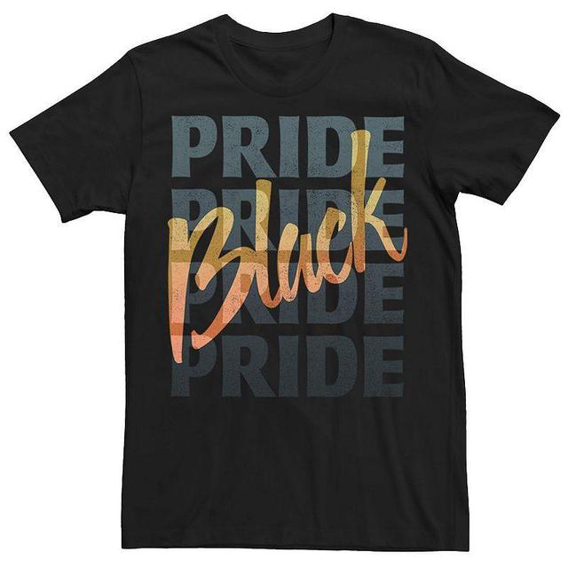 Mens Black Pride Text Tee Product Image