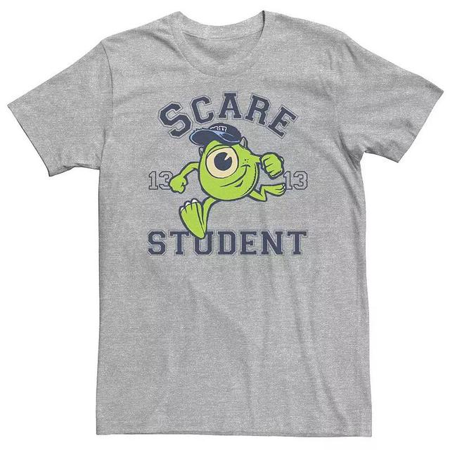 Big & Tall Disney / Pixar Monsters University Scare Student Mike Portrait Tee, Mens Athletic Grey Product Image