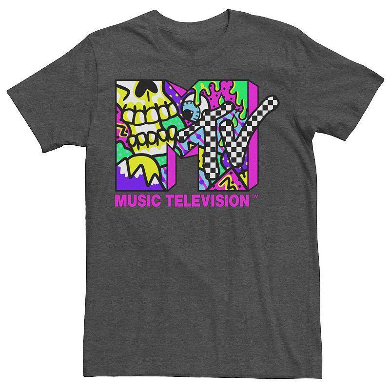 Big & Tall MTV Totally Neon Dude Logo Tee, Mens Grey Heather Product Image