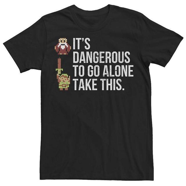 Mens Nintendo Zelda Retro Dangerous to Go Alone Tee Product Image