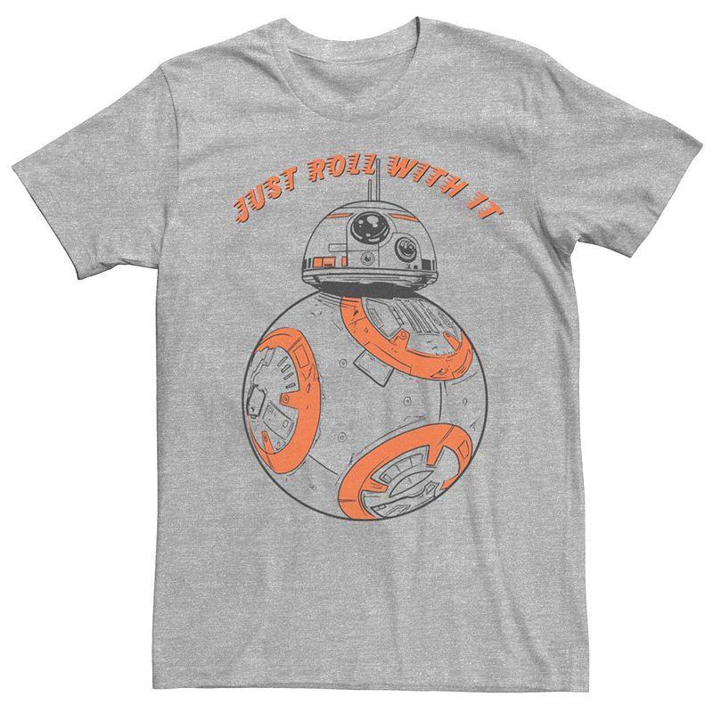 Mens Star Wars BB-8 Just Roll With It Tee Med Grey Product Image