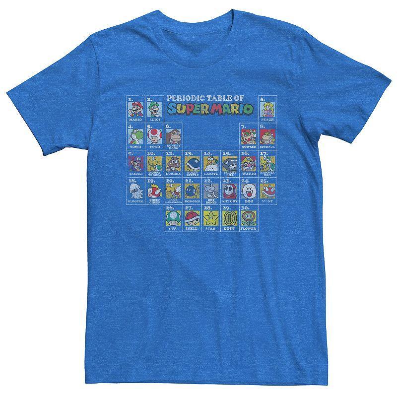 Mens Nintendo Mushroom Table Tee Royal Grey Product Image