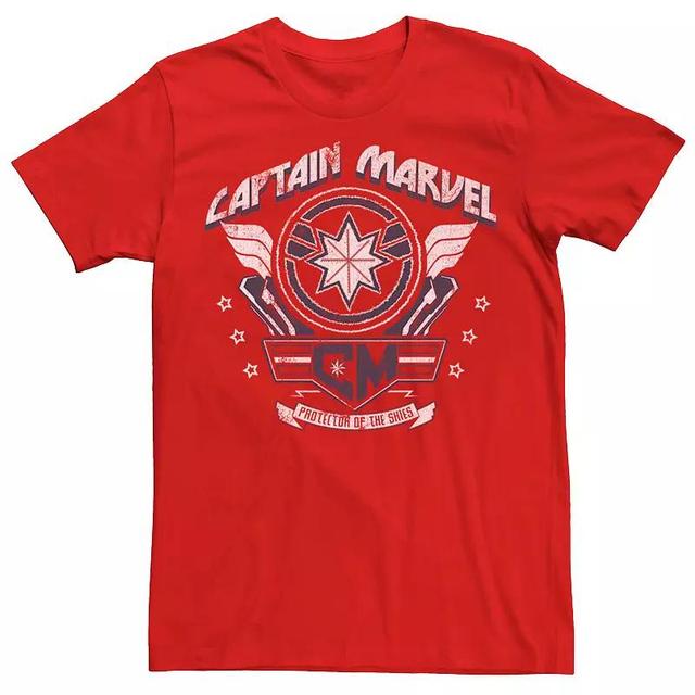 Mens Marvel Marvel Captain Marvel Shield Plaque Logo Tee Product Image