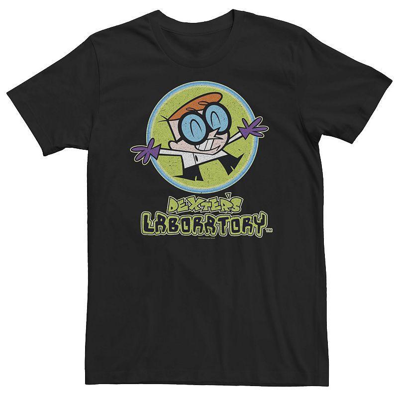 Big & Tall Cartoon Network Dexters Laboratory Happy Scientist Tee, Mens Black Product Image