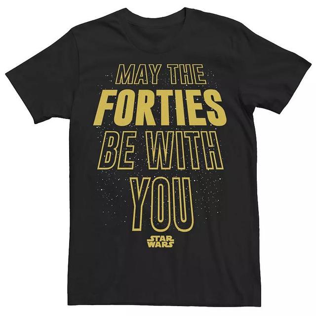 Mens Star Wars May The Forties Be With You Text Scroll Graphic Tee Product Image