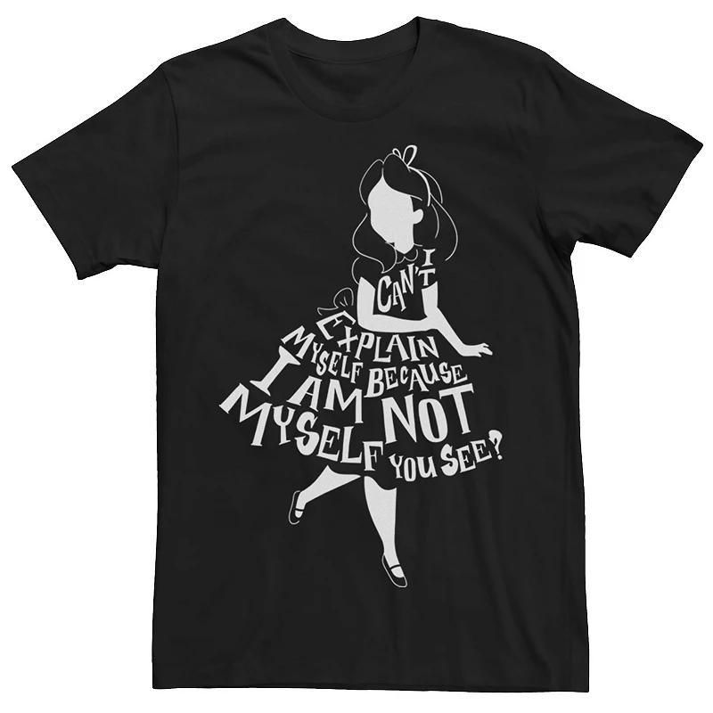 Mens Disney Alice In Wonderland I Cant Explain Myself Text Fill Tee Product Image