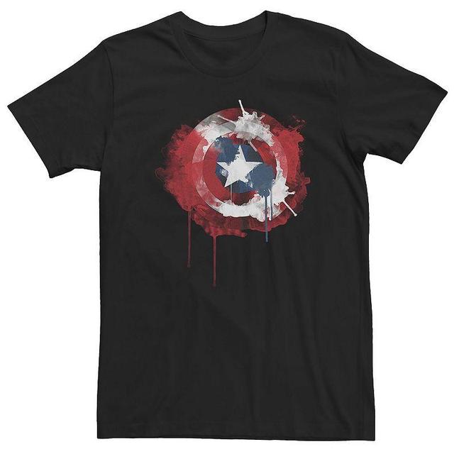 Big & Tall Marvel Captain America Avengers Shield Watercolor Tee, Mens Product Image