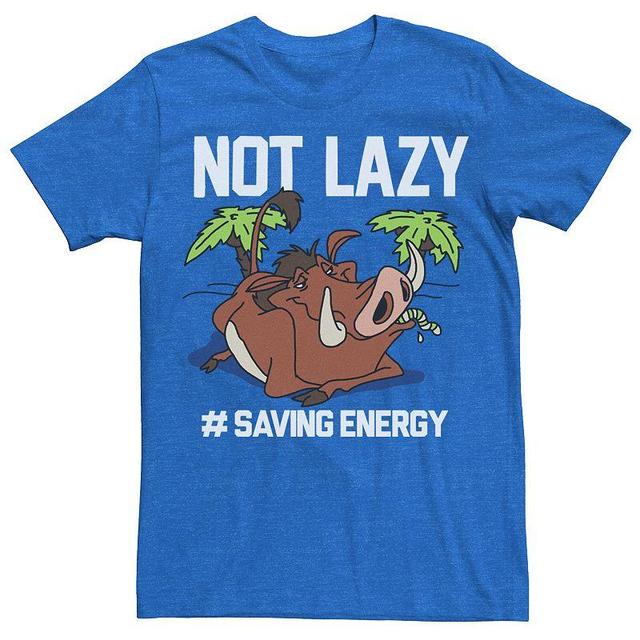 Disneys The Lion King Mens Not Lazy Tee Royal Grey Product Image