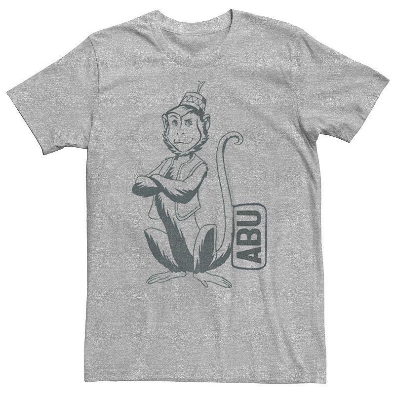 Big & Tall Disney Aladdin Live Action Abu Smirking Pose Portrait Tee, Mens Athletic Grey Product Image