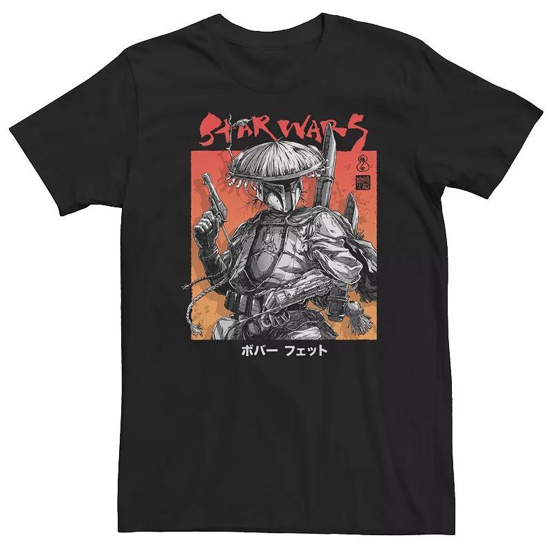 Big & Tall Star Wars: Visions Boba Fett Samurai Poster Tee, Mens Product Image