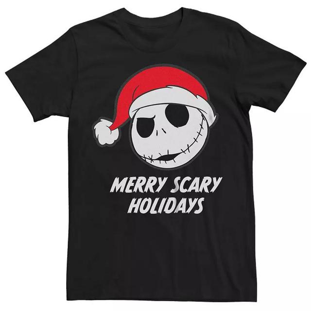 Mens Disney Nightmare Before Christmas Jack Merry Scary Holidays Tee Black Product Image