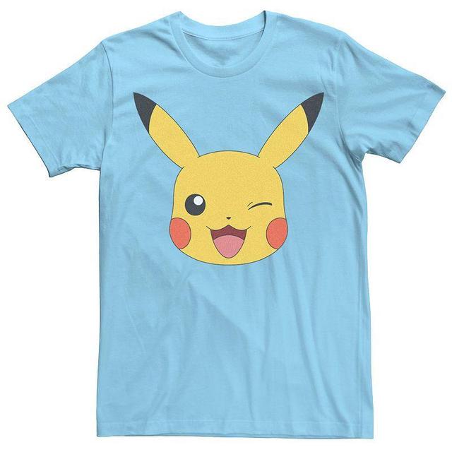 Mens Pokemon Pikachu Big Face Short Sleeve T-shirt Product Image