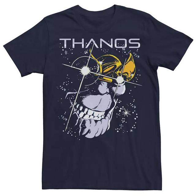 Mens Marvel Comics Retro Thanos Stars Tee Blue Product Image