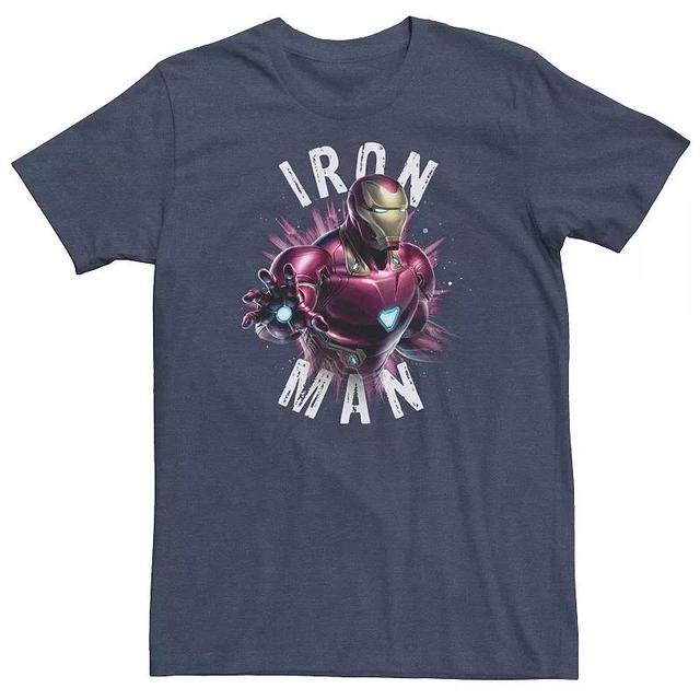 Big & Tall Marvel Avengers Endgame Iron Man Space Poster Tee, Mens Product Image