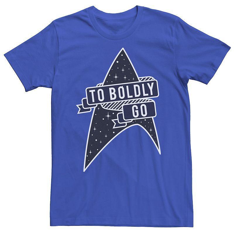 Mens Star Trek Original Series To Boldly Go Logo Ribbon Tee Product Image