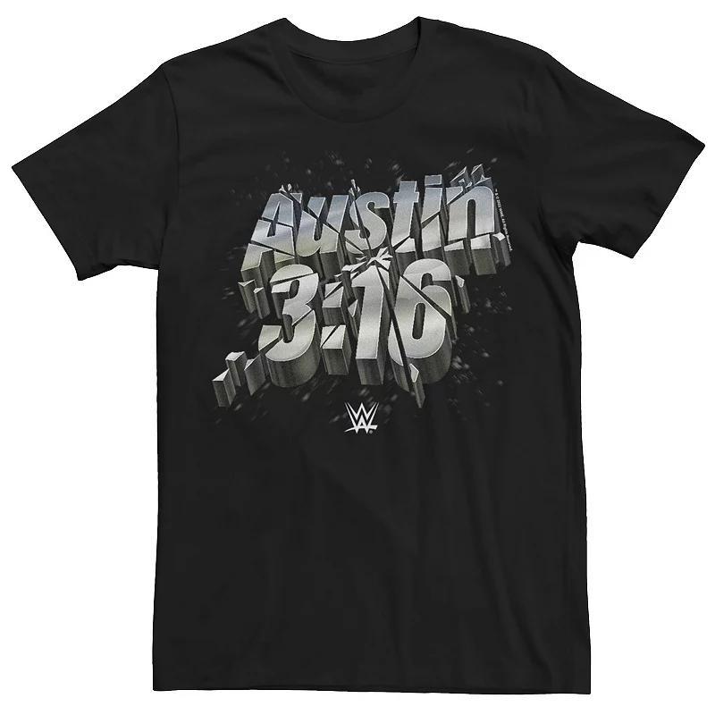 Mens WWE Stone Cold 3:16 Finisher 3D Poster Tee Black Product Image