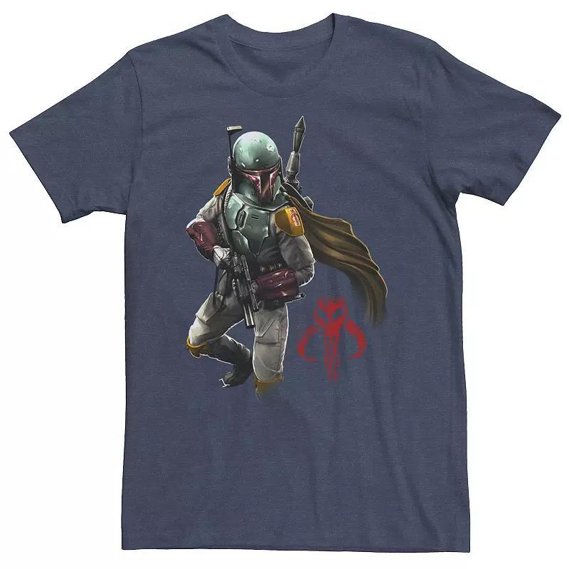 Big & Tall Star Wars Boba Fett Mandalorian Logo Tee, Mens Product Image