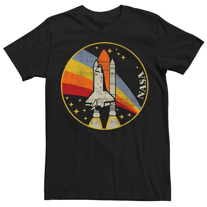 Mens NASA Shuttle Launch Into Rainbow Tee Product Image