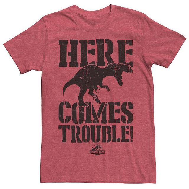 Mens Jurassic Park Here Comes Trouble Graphic Tee Product Image