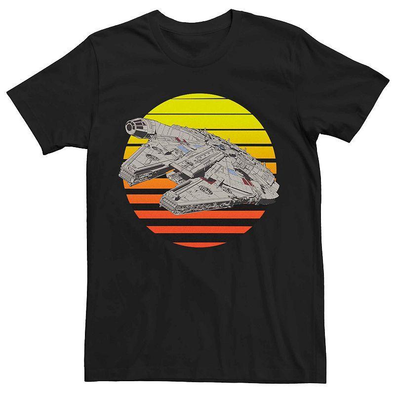 Mens Star Wars Millennium Falcon Retro Sunset Tee Red Product Image