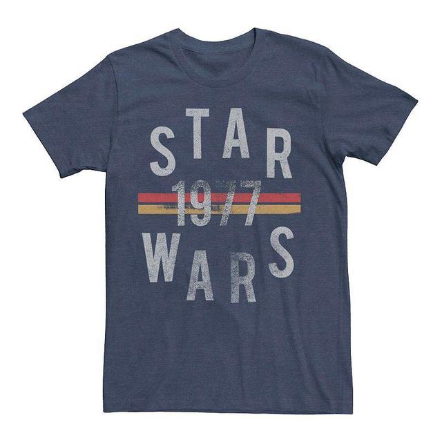 Mens Star Wars 1977 Retro Graphic Tee Navy Grey Product Image