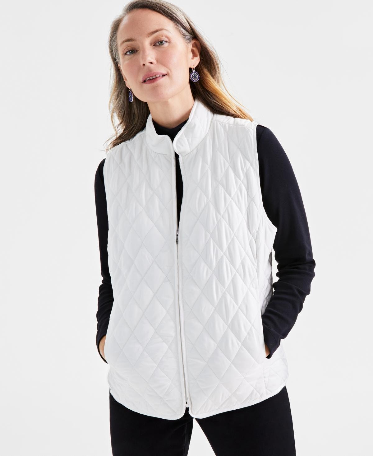 Style & Co Womens Quilted Mock-Neck Vest, Created for Macys Product Image