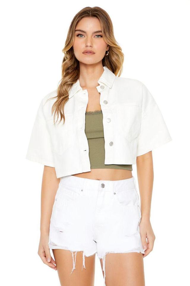 Cropped Denim Shirt | Forever 21 Product Image