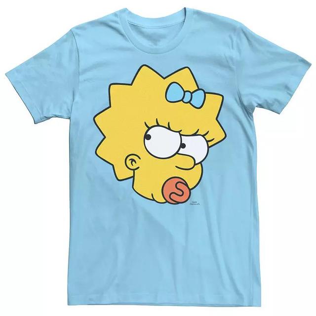 Mens The Simpsons Maggie Simpson Angry Big Face Graphic Tee Product Image