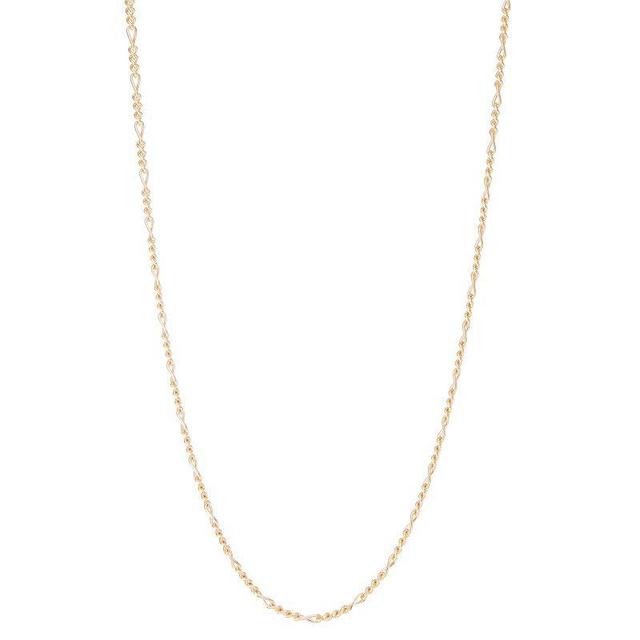 Jordan Blue Mens 14k Gold Filled 3.6 mm Figaro Chain Necklace Product Image