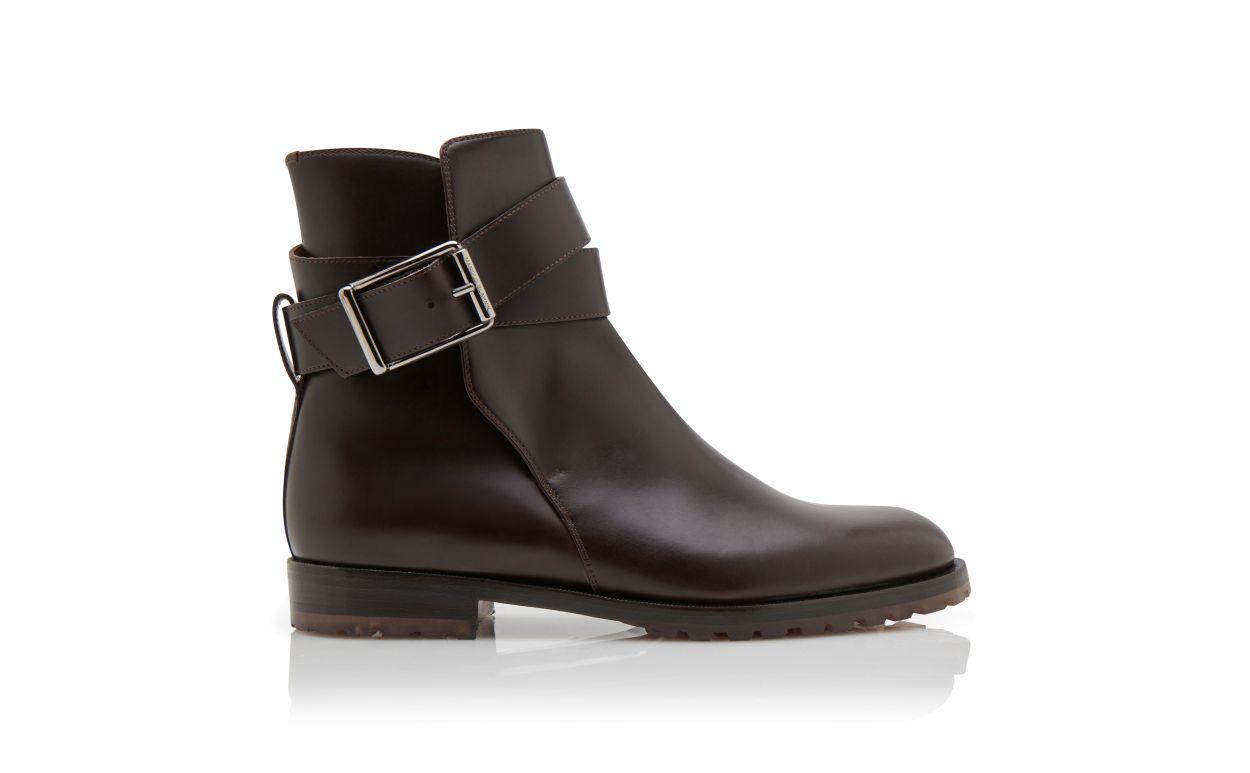 BUXTON Dark Brown Calf Leather Ankle Boots Product Image