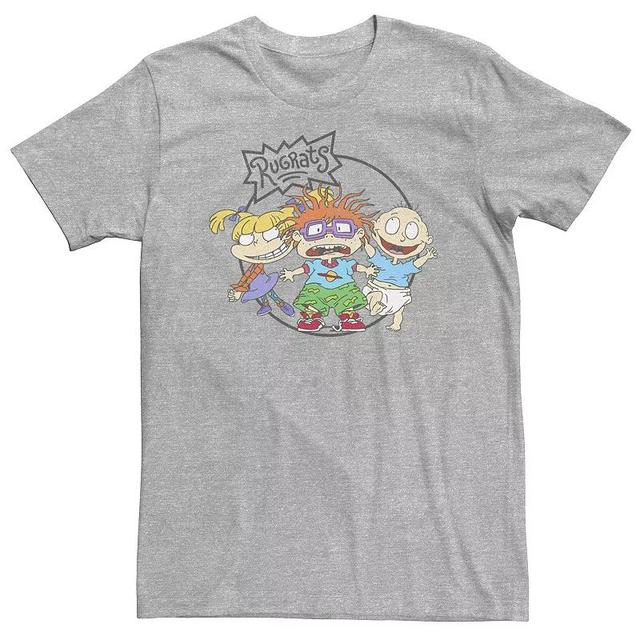 Big & Tall Nickelodeon Rugrats Chuckie Tommy & Angelica Logo Tee, Mens Athletic Grey Product Image