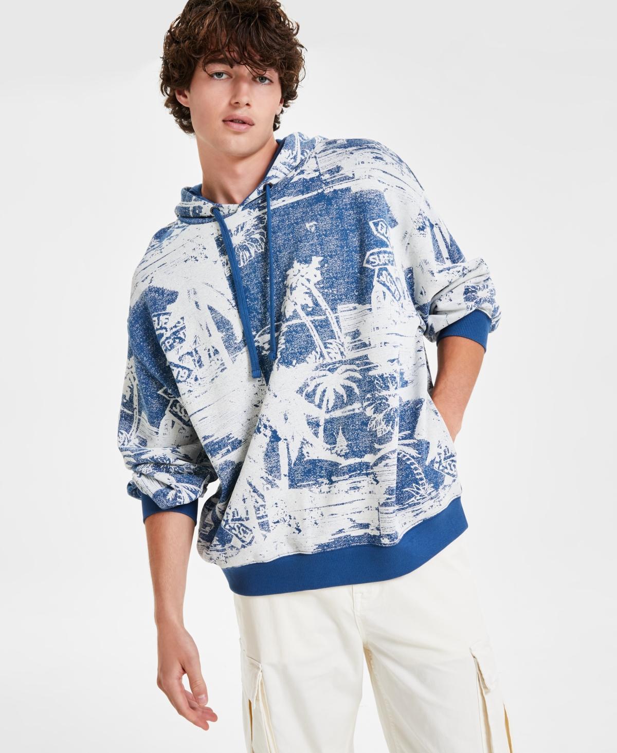 Guess Mens Island Life Tropical-Print Hoodie Product Image