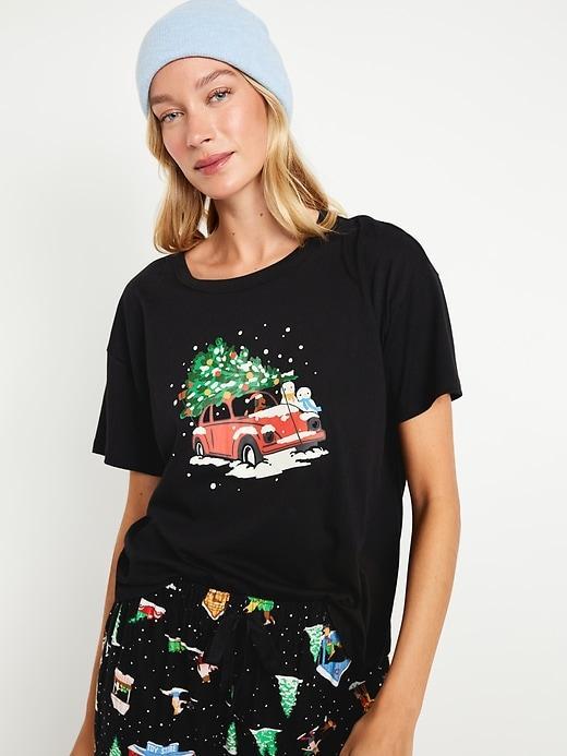 Matching Holiday-Graphic T-Shirt for Women Product Image