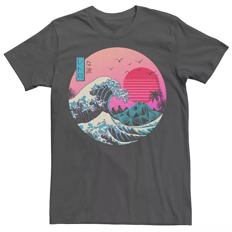 Mens The Great Retro Wave Polygon Graphic Tee Red Product Image