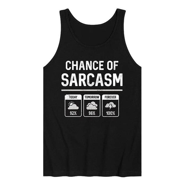 Mens Chance Of Sarcasm Forecast Tank Top Product Image