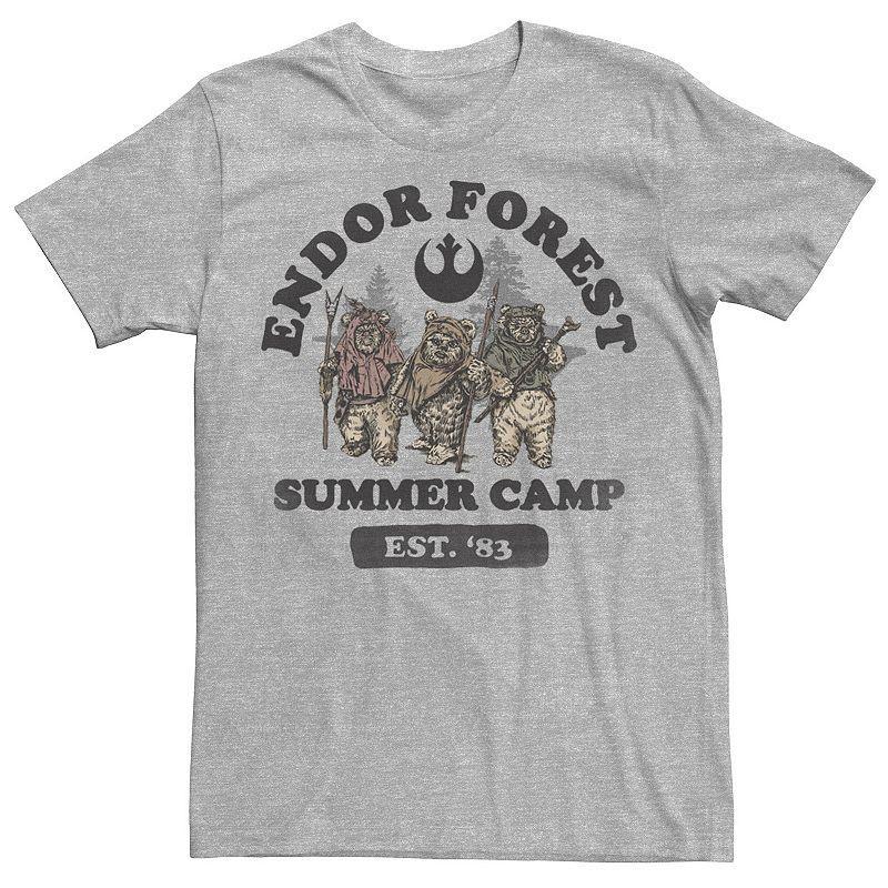 Mens Star Wars Endor Forest Summer Camp Tee Athletic Grey Product Image