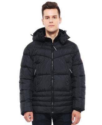 Men's Heavyweight Quilted Hooded Puffer Jacket Coat Product Image