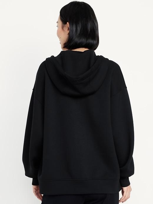 Oversized Bounce Fleece Zip Tunic Hoodie Product Image