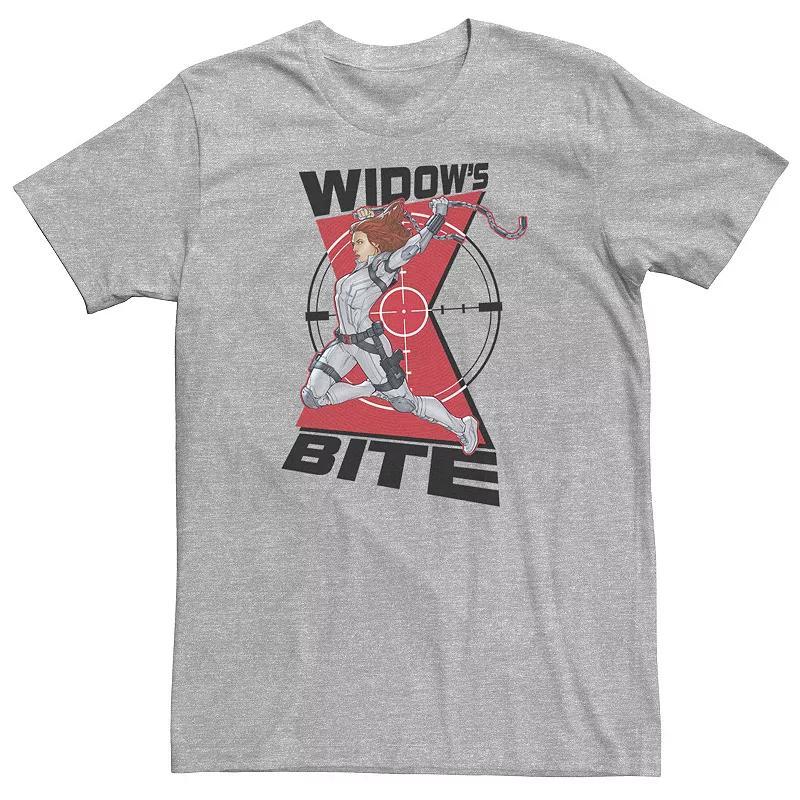 Big & Tall Marvel Black Widow Widows Bite Logo Tee, Mens Athletic Grey Product Image