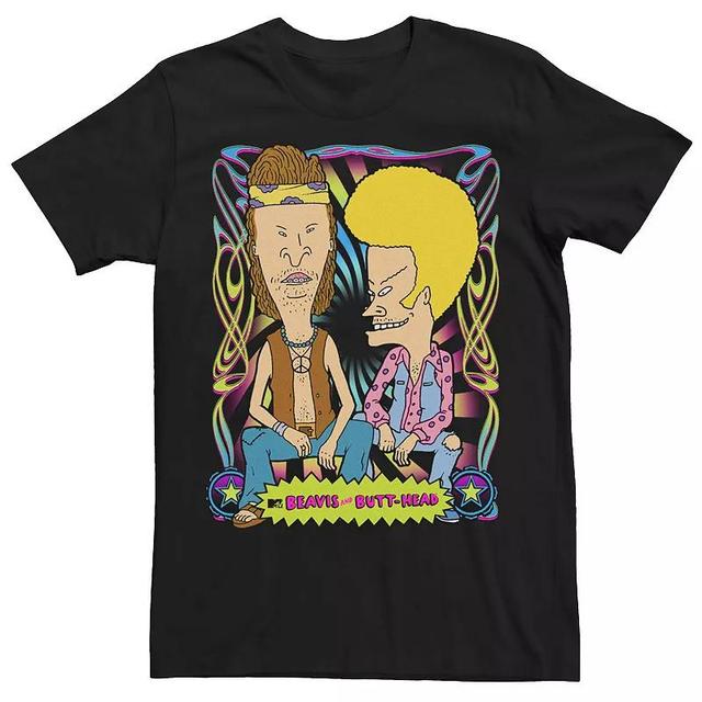 Mens Beavis And Butthead Psychedilic Groovy Dudes Tee Product Image