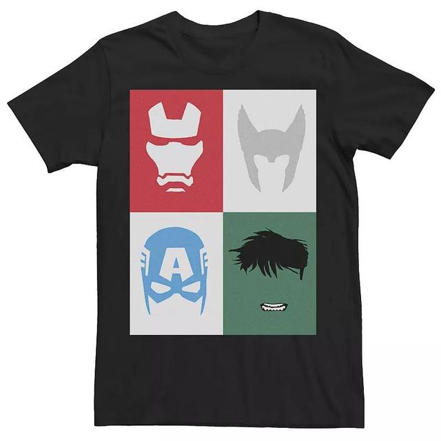 Mens Marvel Avengers Classic Group Shot Silhouettes Poster Tee Product Image