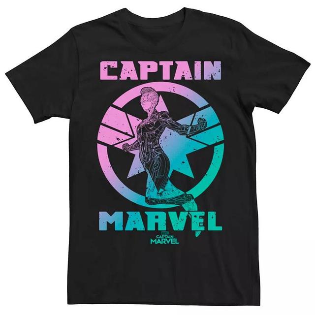 Mens Marvel Captain Marvel Gradient Logo Tee Product Image