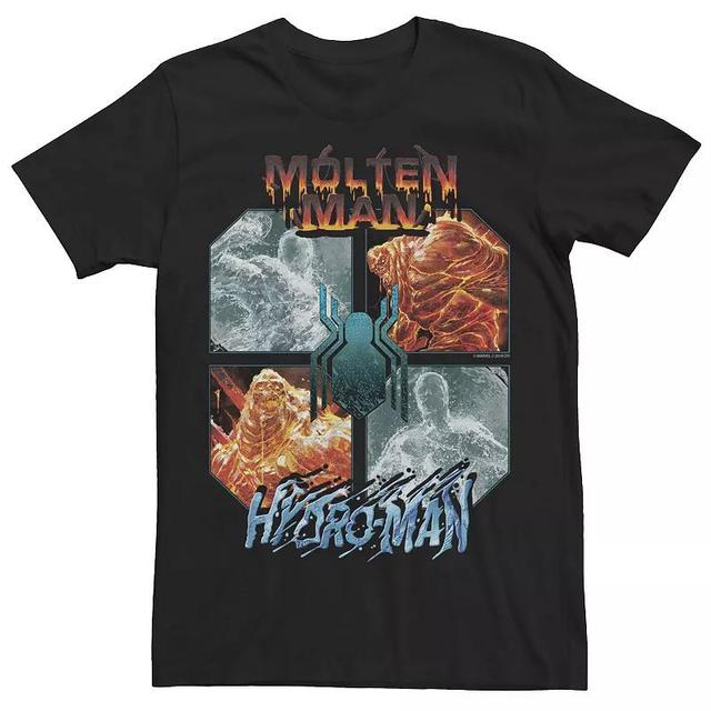 Mens Marvel Spider-Man Far From Home Hydro-Man & Molten Man Panel Graphic Tee Product Image