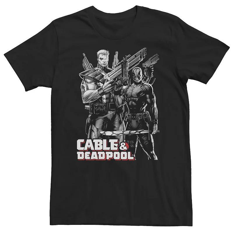 Big & Tall Marvel Deadpool Cable & Deadpool Comic Portrait Tee, Mens Product Image