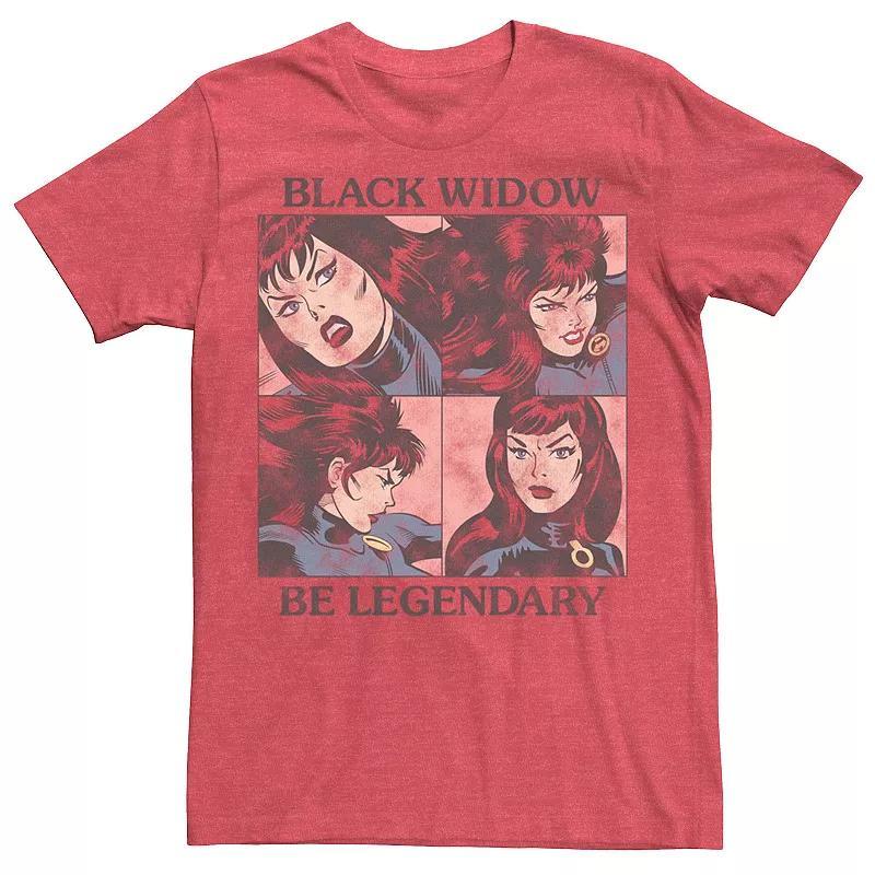 Mens Marvel Black Widow Tee Red Grey Product Image