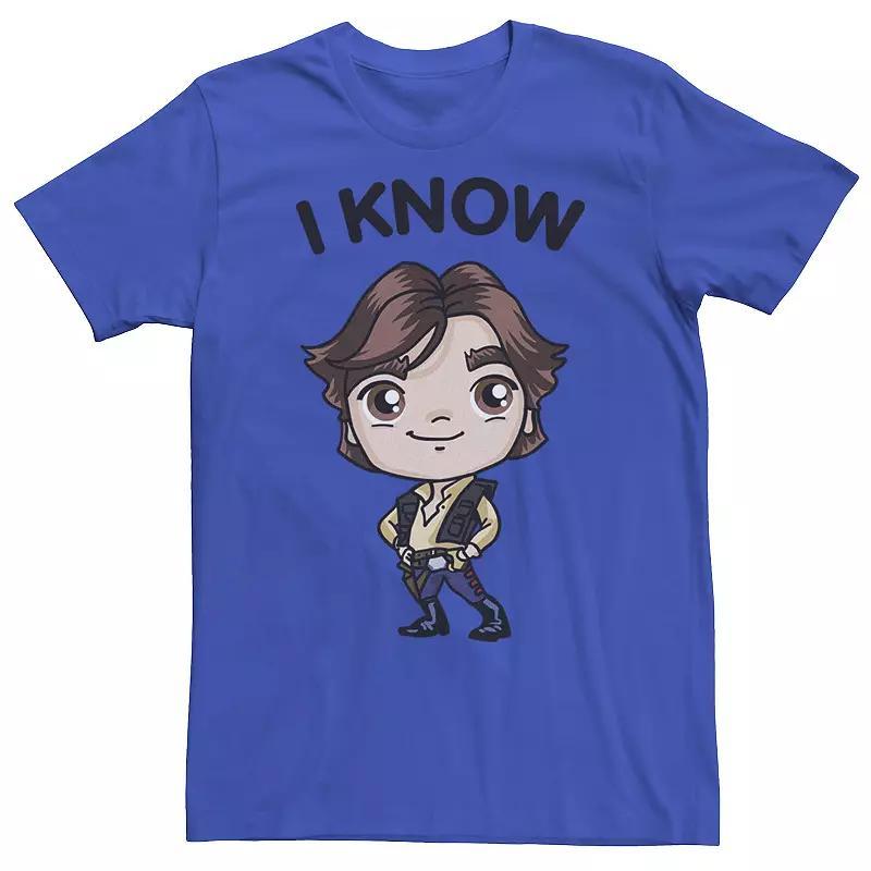 Mens Star Wars Han Solo Cartoon I Know Graphic Tee Product Image