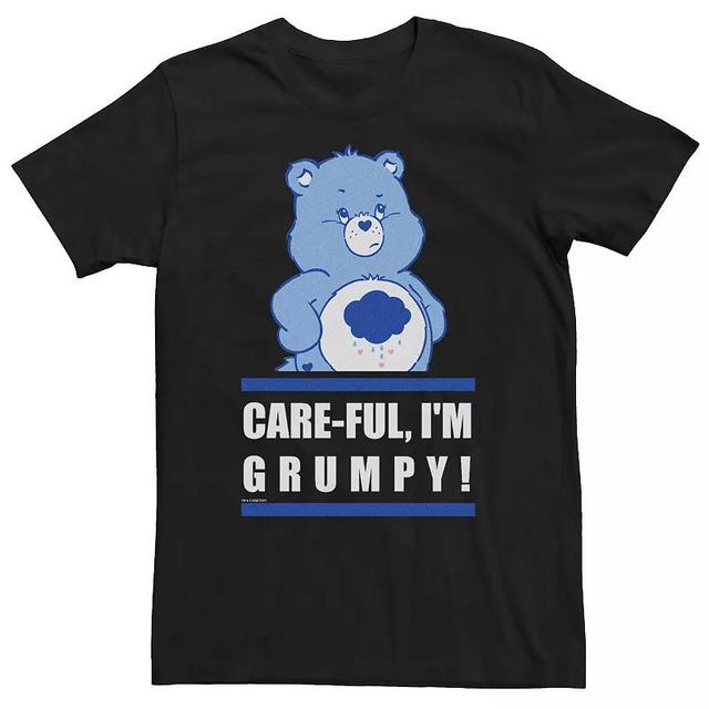 Big & Tall Care Bears Care-Ful, Im Grumpy! Grumpy Bear Tee, Mens Black Product Image