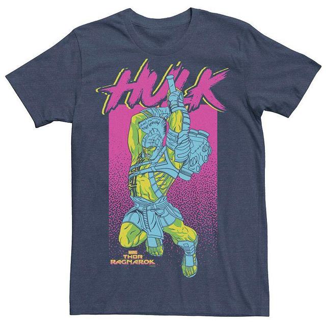 Mens Marvel Hulk Retro Pop Graphic Tee Navy Grey Product Image