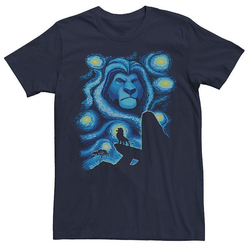 Mens Disney The Lion King Mufasa Starry Night Tee Blue Product Image